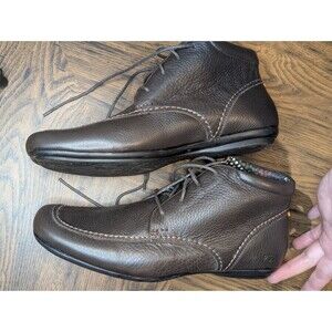 Paul Smith Italy Brown Leather Laced Wingtip Ankle Booties Mens Size 7.5